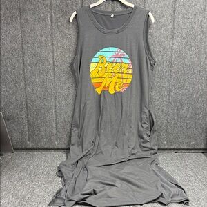 Gray Sleeveless Maxi Dress